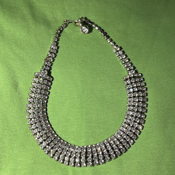 Carolee Jewelry - Vintage Sensational 1950’s Carolee 5 Rowed Brilliant Rhinestone Choker.
